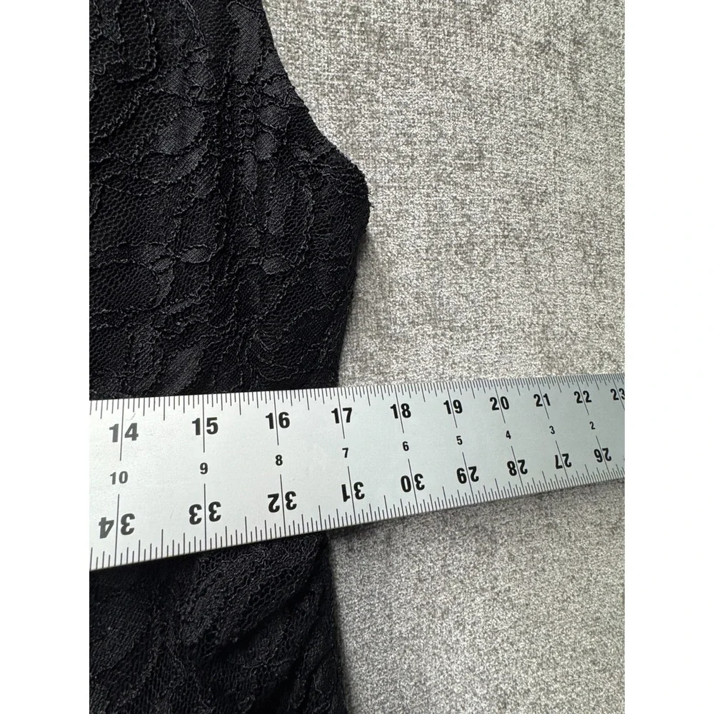Juno Black Lace Maxi Dress Sleeveless Formal Evening Cocktail XL USA‎